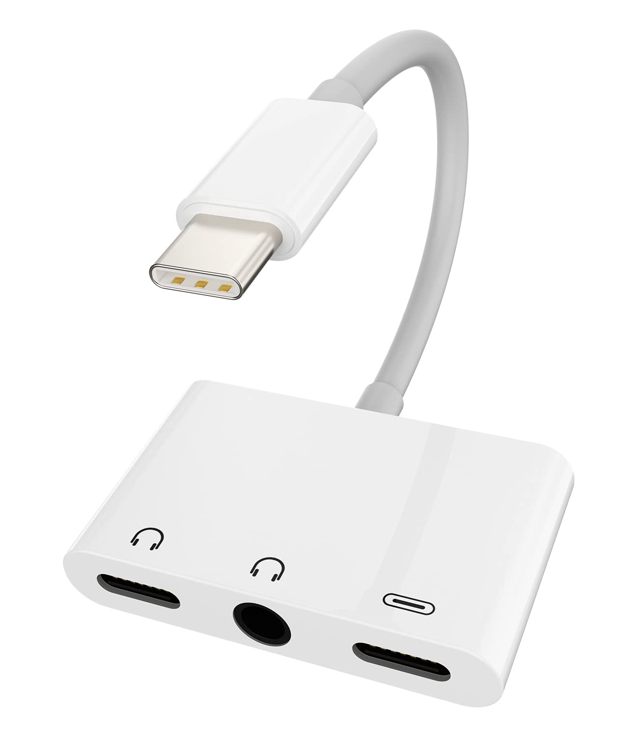 Amazon.com: USB-C to 3.5mm Headphone Dongle 3 in 1 DAC Type C AUX